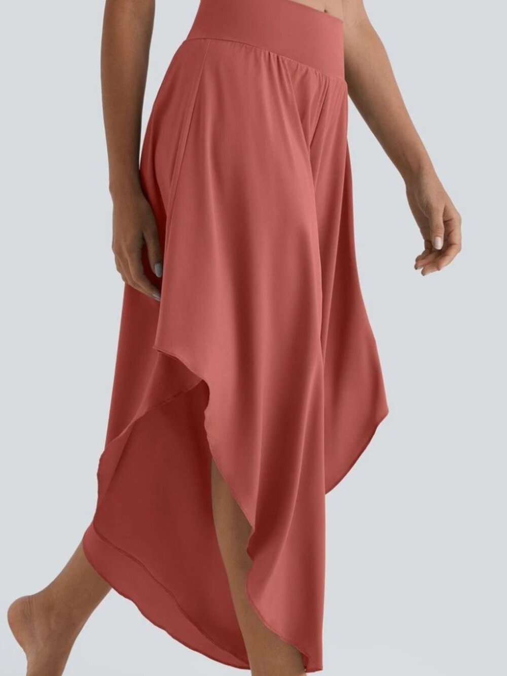 Halara XL Red Breezeful Flowy Palazzo Pants Waistband Pocket 505 off Retail